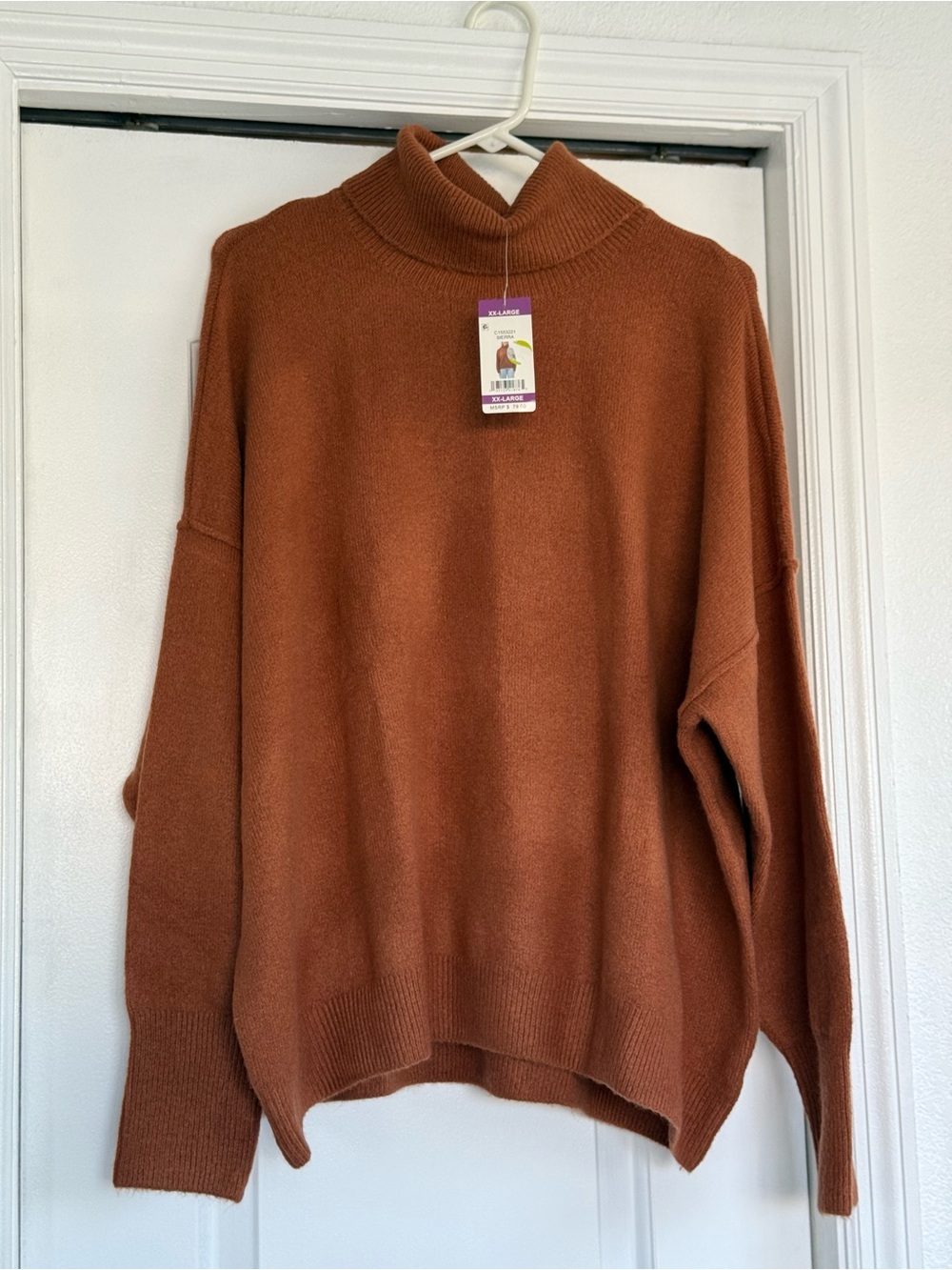 Vince Camuto Rust Brown Knit Turtleneck